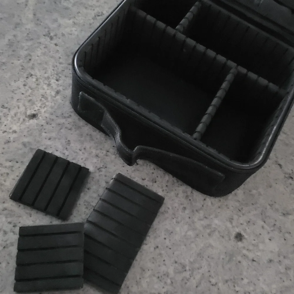 Black Canvas Makeup Organizer Case